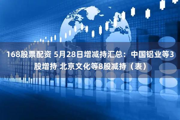 168股票配资 5月28日增减持汇总：中国铝业等3股增持 北京文化等8股减持（表）